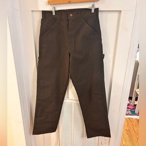 Stan Ray Men's Dark Brown carpenter paint Pants 32x32
